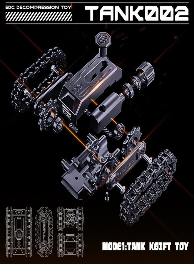 berotok 4 in 1 Fidget Slider Roller Chain Spinner Combo, Metal Chain Fidget Toy with Tactile Feedback & Clicking Sounds, Stress Relief Sensory Toy for Adults, Focus Tool for Work Study Waiting - Image 3